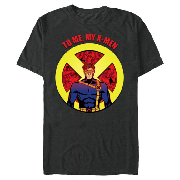 Marvel Studios X-Men ’97 Cyclops X-Logo To Me My X-Men- Short Sleeve Blended T-Shirt for Adults - Customized-Dark Heather