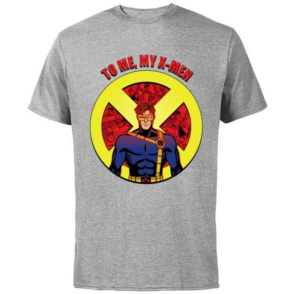 Marvel Studios X-Men ’97 Cyclops X-Logo To Me My X-Men- Short Sleeve Cotton T-Shirt for Adults - Customized-Athletic Heather