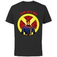 thumbnail image 1 of Marvel Studios X-Men ’97 Cyclops X-Logo To Me My X-Men- Short Sleeve Cotton T-Shirt for Adults - Customized-Black, 1 of 5