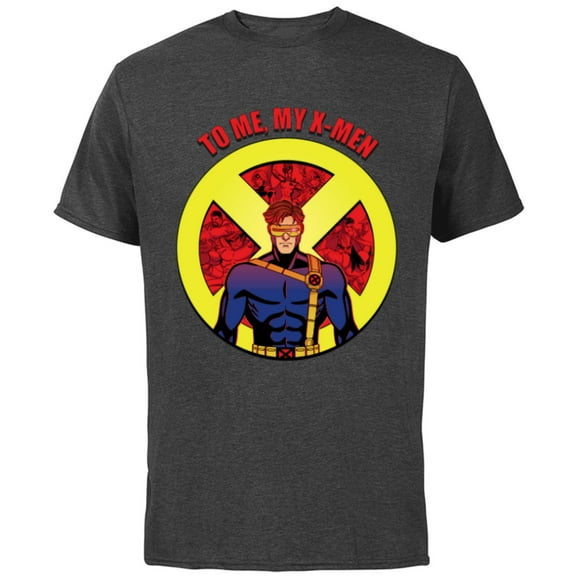 Marvel Studios X-Men ’97 Cyclops X-Logo To Me My X-Men- Short Sleeve Cotton T-Shirt for Adults - Customized-Charcoal