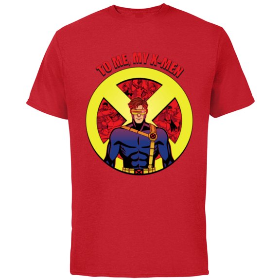 Marvel Studios X-Men ’97 Cyclops X-Logo To Me My X-Men- Short Sleeve Cotton T-Shirt for Adults - Customized-Red