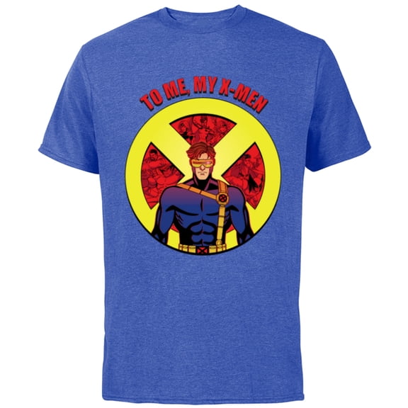 Marvel Studios X-Men ’97 Cyclops X-Logo To Me My X-Men- Short Sleeve Cotton T-Shirt for Adults - Customized-Royal Heather