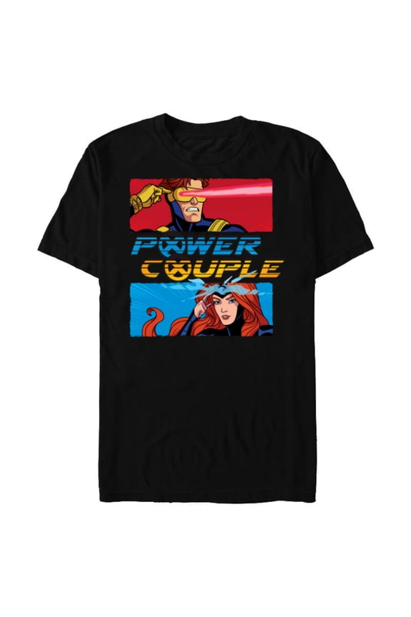 Studios X-Men ’97 Cyclops and Jean Grey Power Couple- Short Sleeve Blended T-Shirt for Adults - Customized-Black