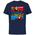 thumbnail image 1 of Marvel Studios X-Men ’97 Cyclops and Jean Grey Power Couple- Short Sleeve Cotton T-Shirt for Adults - Customized-Navy, 1 of 5
