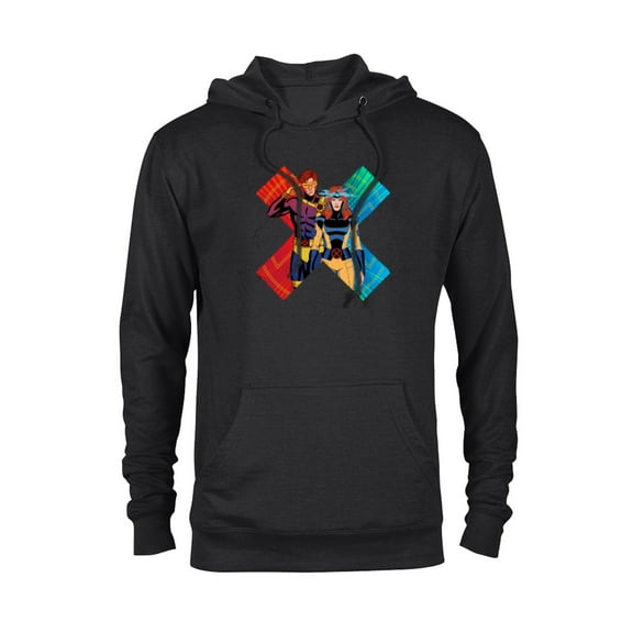 Marvel Studios X-Men ’97 Cyclops and Jean Grey X-Symbol- Pullover Hoodie for Adults - Customized-Black