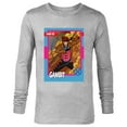 thumbnail image 1 of Marvel Studios X-Men ’97 Gambit Retro Trading Card- Long Sleeve T-Shirt for Men - Customized-Athletic Heather, 1 of 5