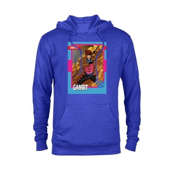 Marvel Studios X-Men ’97 Gambit Retro Trading Card- Pullover Hoodie for Adults - Customized-Royal