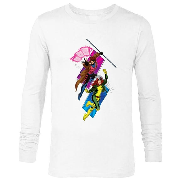 Marvel Studios X-Men ’97 Gambit and Rogue Super Hero Team-Up- Long Sleeve T-Shirt for Men - Customized-White