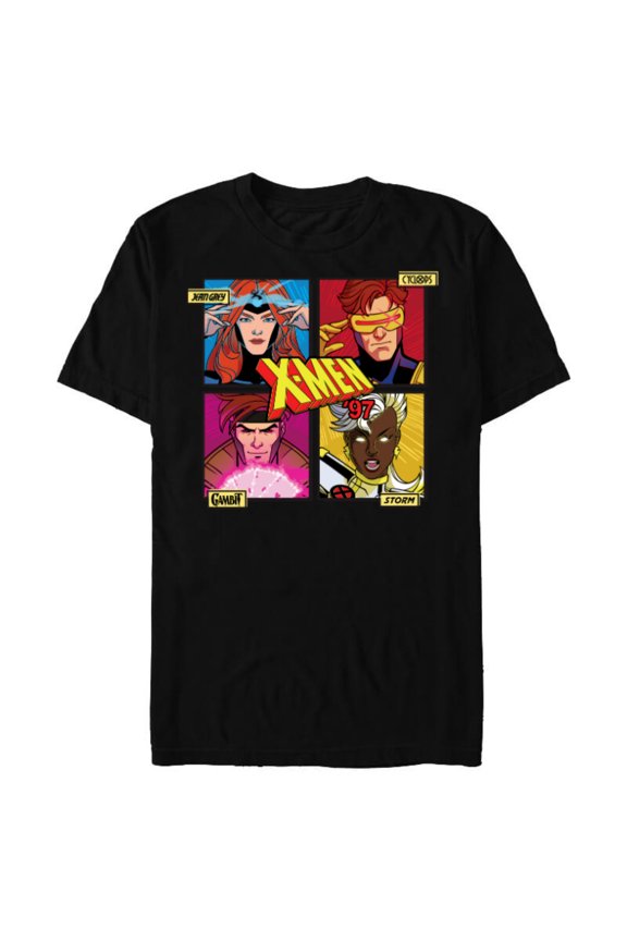 Studios X-Men ’97 Jean Grey Cyclops Gambit Storm Logo- Short Sleeve Blended T-Shirt for Adults - Customized-Black