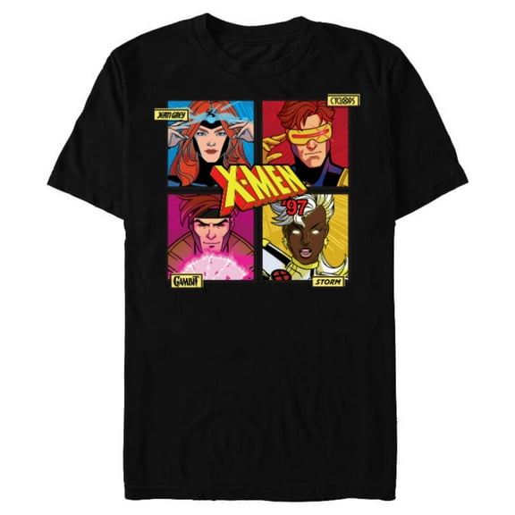 Marvel Studios X-Men ’97 Jean Grey Cyclops Gambit Storm Logo- Short Sleeve Blended T-Shirt for Adults - Customized-Black
