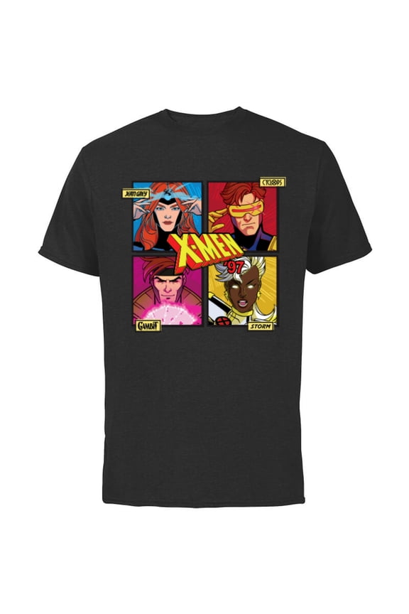 Studios X-Men ’97 Jean Grey Cyclops Gambit Storm Logo- Short Sleeve Cotton T-Shirt for Adults - Customized-Black