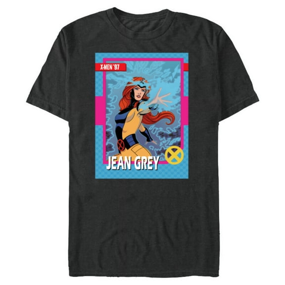 Marvel Studios X-Men ’97 Jean Grey Retro Trading Card- Short Sleeve Blended T-Shirt for Adults - Customized-Dark Heather