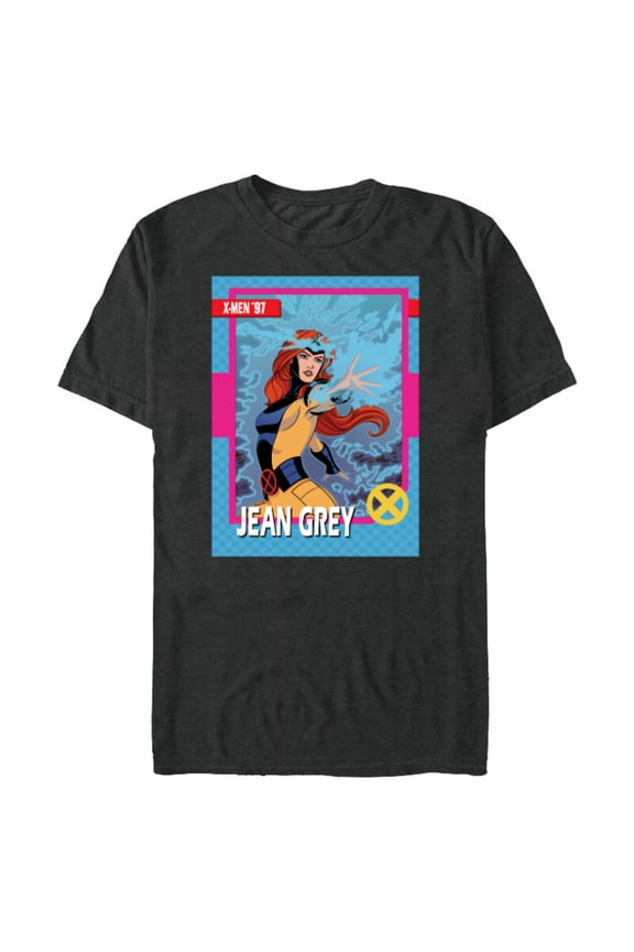 Studios X-Men ’97 Jean Grey Retro Trading Card- Short Sleeve Blended T-Shirt for Adults - Customized-Dark Heather