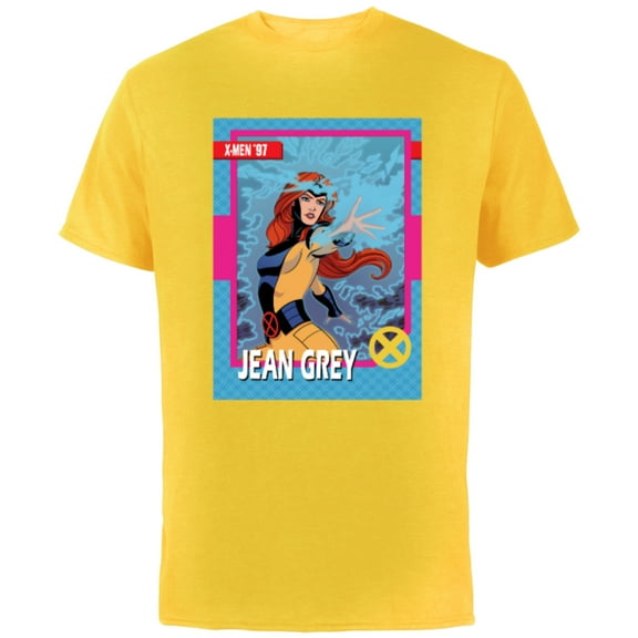 Marvel Studios X-Men ’97 Jean Grey Retro Trading Card- Short Sleeve Cotton T-Shirt for Adults - Customized-Yellow