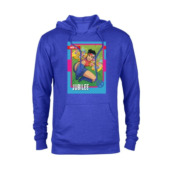 Marvel Studios X-Men ’97 Jubilee Retro Trading Card- Pullover Hoodie for Adults - Customized-Navy