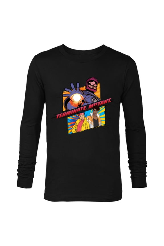 Studios X-Men ’97 Jubilee Sentinel Terminate Mutant- Long Sleeve T-Shirt for Men - Customized-Black