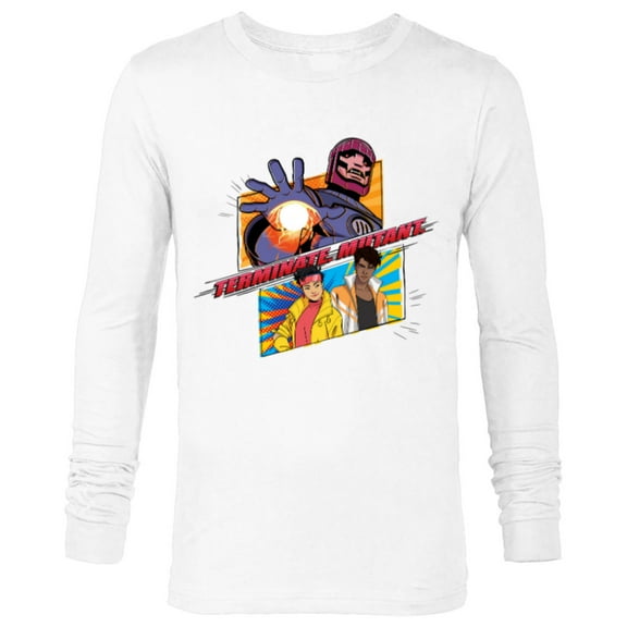 Marvel Studios X-Men ’97 Jubilee Sentinel Terminate Mutant- Long Sleeve T-Shirt for Men - Customized-White