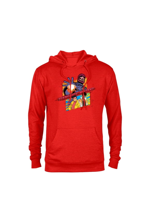 Studios X-Men ’97 Jubilee Sentinel Terminate Mutant- Pullover Hoodie for Adults - Customized-Red