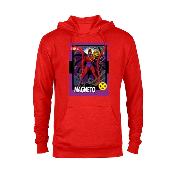 Marvel Studios X-Men ’97 Magneto Retro Trading Card- Pullover Hoodie for Adults - Customized-Red