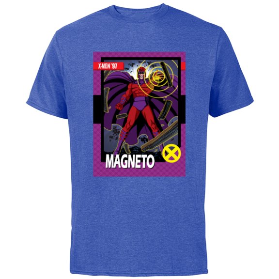 Marvel Studios X-Men ’97 Magneto Retro Trading Card- Short Sleeve Cotton T-Shirt for Adults - Customized-Royal Heather