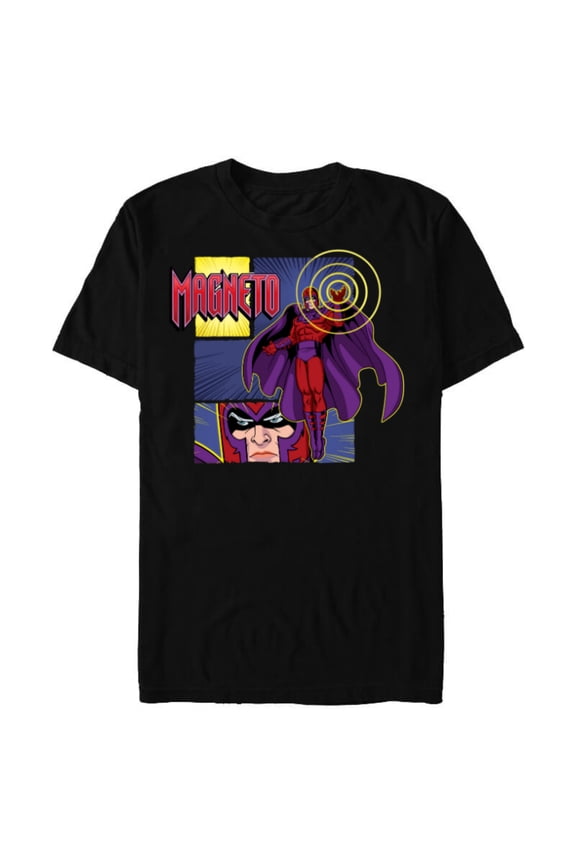 Studios X-Men ’97 Magneto Super Villain and Logo- Short Sleeve Blended T-Shirt for Adults - Customized-Black