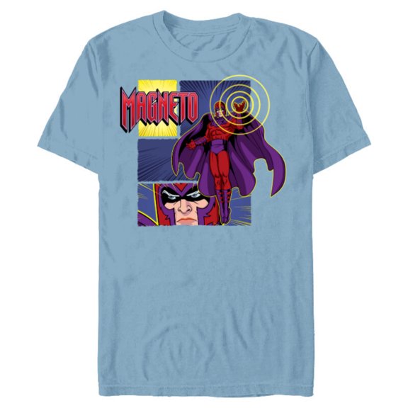 Marvel Studios X-Men ’97 Magneto Super Villain and Logo- Short Sleeve Blended T-Shirt for Adults - Customized-Ocean Blue