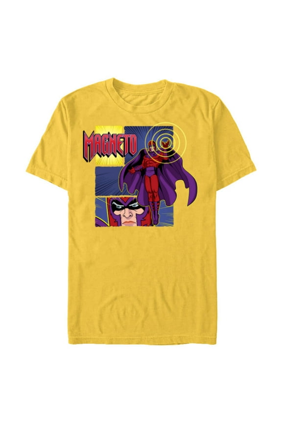 Studios X-Men ’97 Magneto Super Villain and Logo- Short Sleeve Blended T-Shirt for Adults - Customized-Yellow