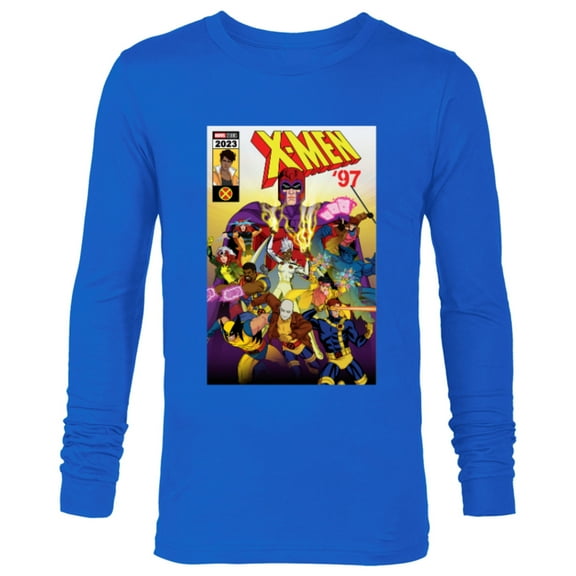 Marvel Studios X-Men ’97 Magneto and the Team Comic Cover- Long Sleeve T-Shirt for Men - Customized-Navy