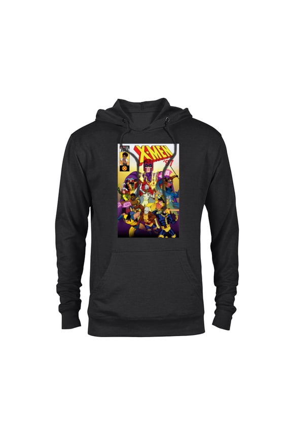Studios X-Men ’97 Magneto and the Team Comic Cover- Pullover Hoodie for Adults - Customized-Black