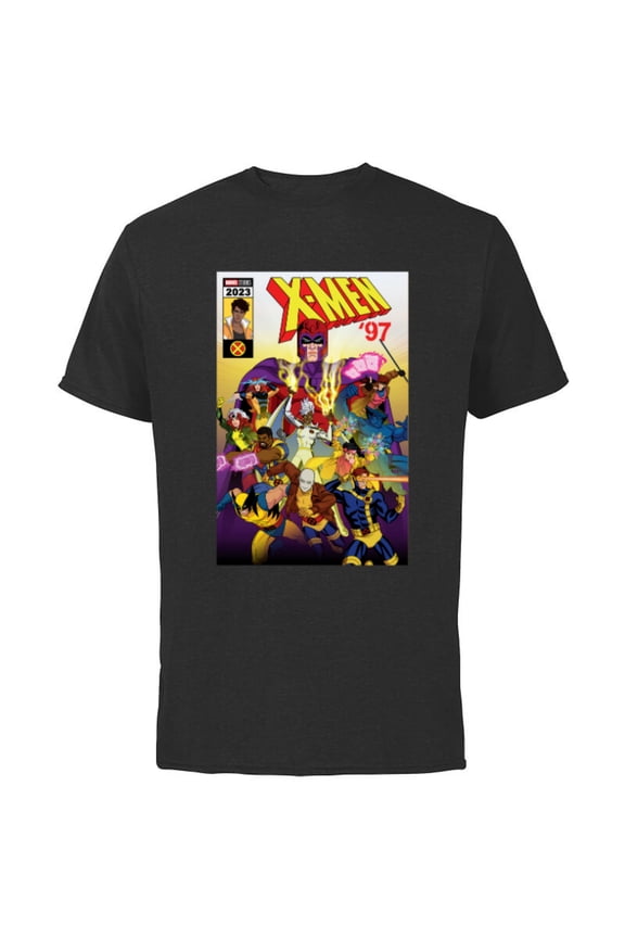 Studios X-Men ’97 Magneto and the Team Comic Cover- Short Sleeve Cotton T-Shirt for Adults - Customized-Black