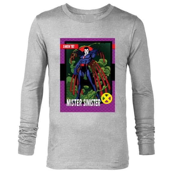 Marvel Studios X-Men ’97 Mister Sinister Retro Trading Card- Long Sleeve T-Shirt for Men - Customized-Athletic Heather