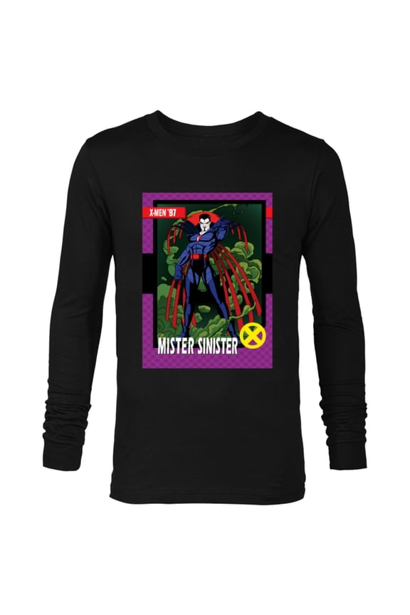Studios X-Men ’97 Mister Sinister Retro Trading Card- Long Sleeve T-Shirt for Men - Customized-Black