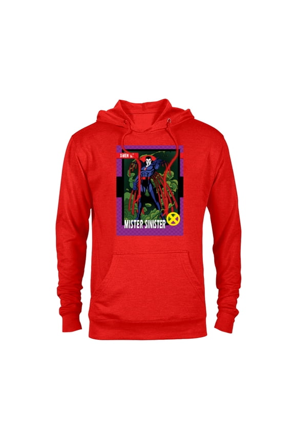 Studios X-Men ’97 Mister Sinister Retro Trading Card- Pullover Hoodie for Adults - Customized-Red