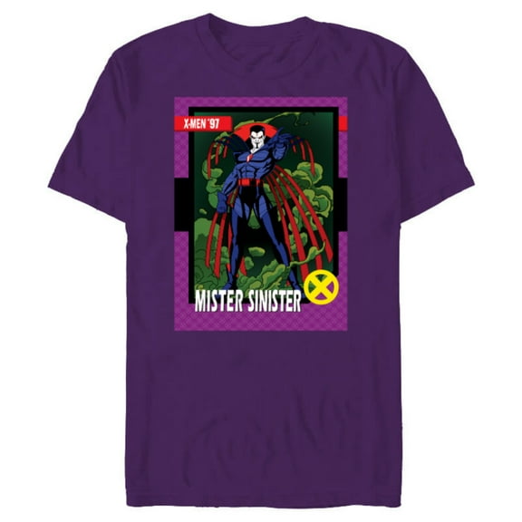 Marvel Studios X-Men ’97 Mister Sinister Retro Trading Card- Short Sleeve Blended T-Shirt for Adults - Customized-Purple