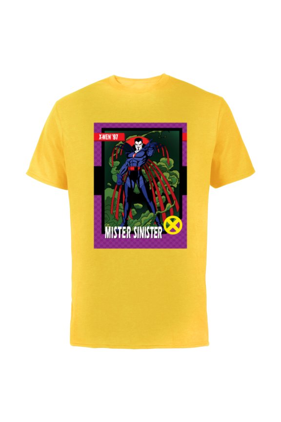 Studios X-Men ’97 Mister Sinister Retro Trading Card- Short Sleeve Cotton T-Shirt for Adults - Customized-Yellow