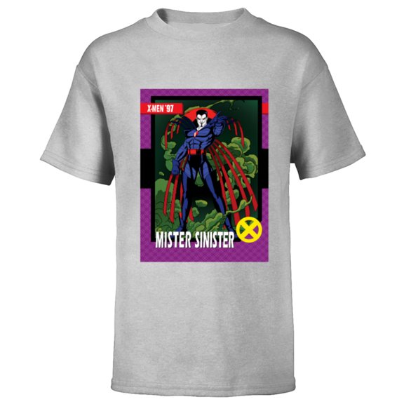 Marvel Studios X-Men ’97 Mister Sinister Retro Trading Card- Short Sleeve T-Shirt for Kids - Customized-Athletic Heather