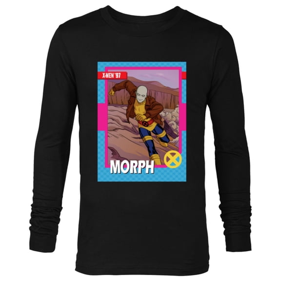 Marvel Studios X-Men ’97 Morph Retro Trading Card- Long Sleeve T-Shirt for Men - Customized-Black