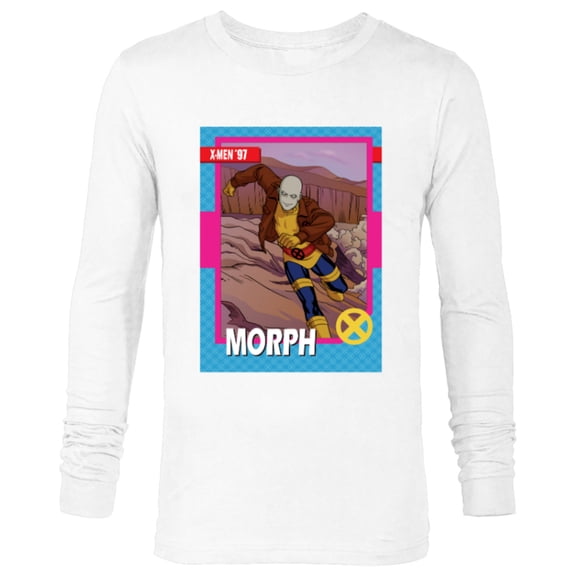 Marvel Studios X-Men ’97 Morph Retro Trading Card- Long Sleeve T-Shirt for Men - Customized-White