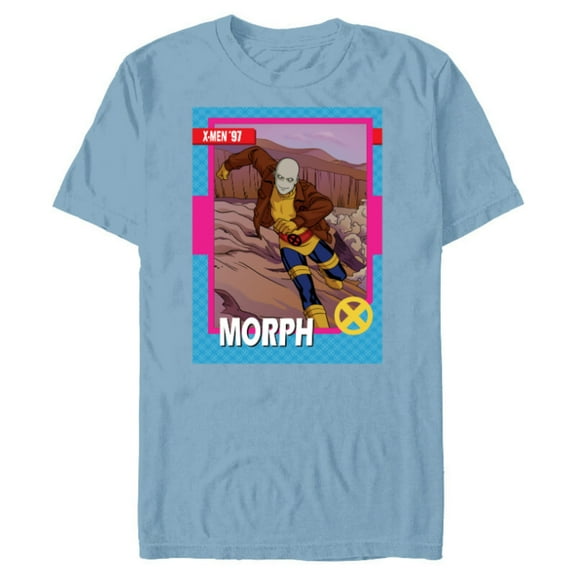Marvel Studios X-Men ’97 Morph Retro Trading Card- Short Sleeve Blended T-Shirt for Adults - Customized-Ocean Blue