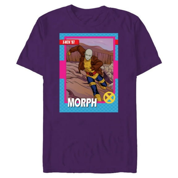 Marvel Studios X-Men ’97 Morph Retro Trading Card- Short Sleeve Blended T-Shirt for Adults - Customized-Purple