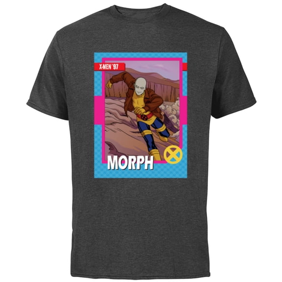 Marvel Studios X-Men ’97 Morph Retro Trading Card- Short Sleeve Cotton T-Shirt for Adults - Customized-Charcoal