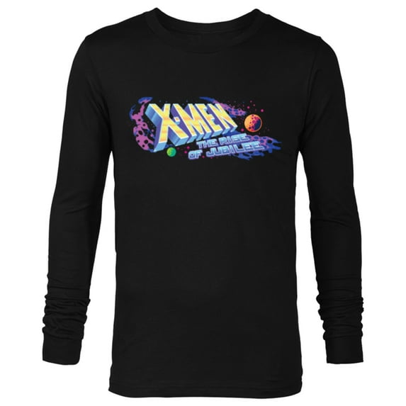 Marvel Studios X-Men ’97 Rise of Jubilee Arcade Title Screen- Long Sleeve T-Shirt for Men - Customized-Black