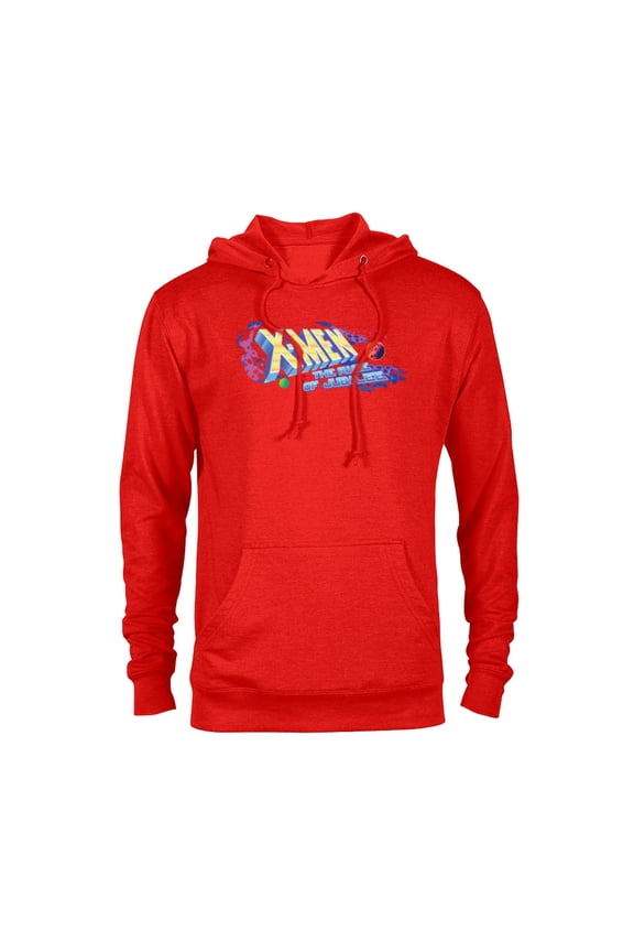 Studios X-Men ’97 Rise of Jubilee Arcade Title Screen- Pullover Hoodie for Adults - Customized-Red