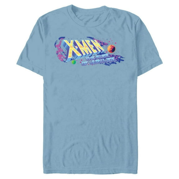 Marvel Studios X-Men ’97 Rise of Jubilee Arcade Title Screen- Short Sleeve Blended T-Shirt for Adults - Customized-Ocean Blue