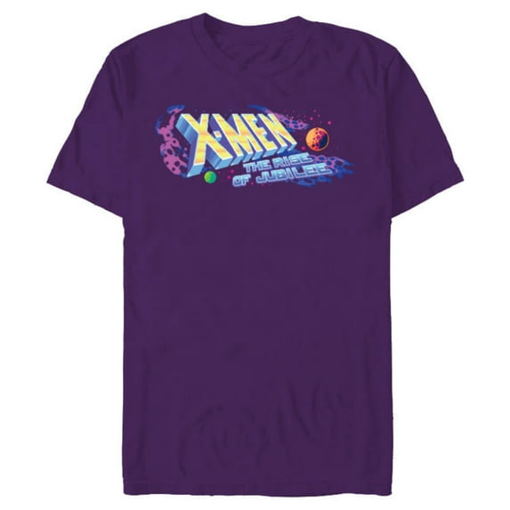 Marvel Studios X-Men ’97 Rise of Jubilee Arcade Title Screen- Short Sleeve Blended T-Shirt for Adults - Customized-Purple