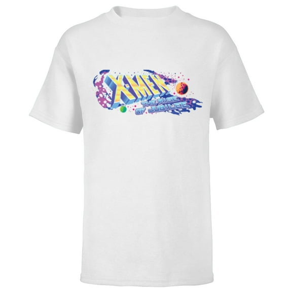 Marvel Studios X-Men ’97 Rise of Jubilee Arcade Title Screen- Short Sleeve T-Shirt for Kids - Customized-White