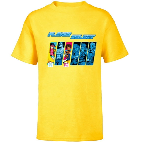 Marvel Studios X-Men ’97 Rise of Jubilee Player Select P1 P2- Short Sleeve T-Shirt for Kids - Customized-Yellow
