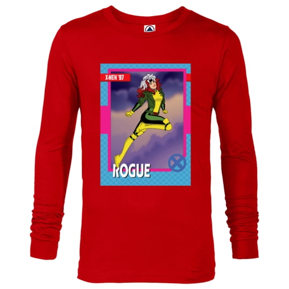 Marvel Studios X-Men ’97 Rogue Retro Trading Card- Long Sleeve T-Shirt for Men - Customized-New Red