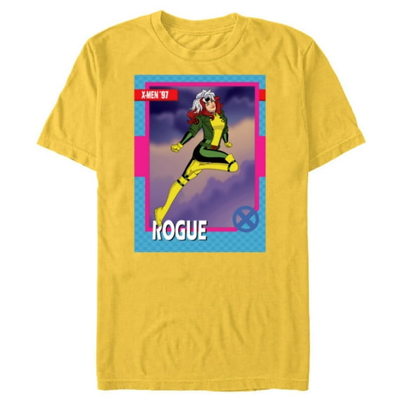 Marvel Studios X-Men ’97 Rogue Retro Trading Card- Short Sleeve Blended T-Shirt for Adults - Customized-Yellow