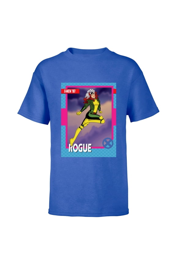 Studios X-Men ’97 Rogue Retro Trading Card- Short Sleeve T-Shirt for Kids - Customized-Royal